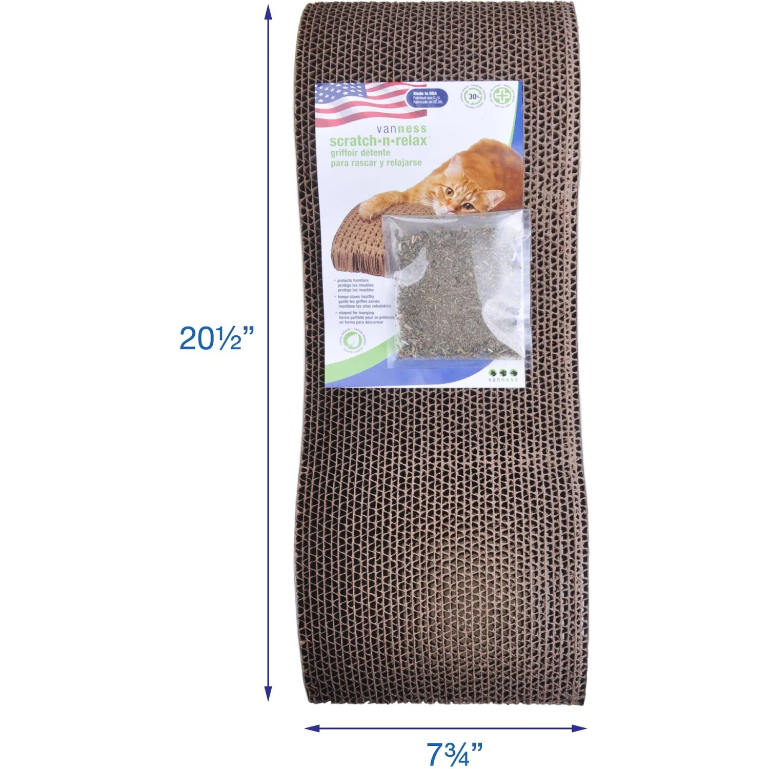 Van Ness Scratch 'N Relax Cat Scratcher Toy With Catnip 4 Van Ness Scratch 'N Relax Cat Scratcher Toy With Catnip - Image 2
