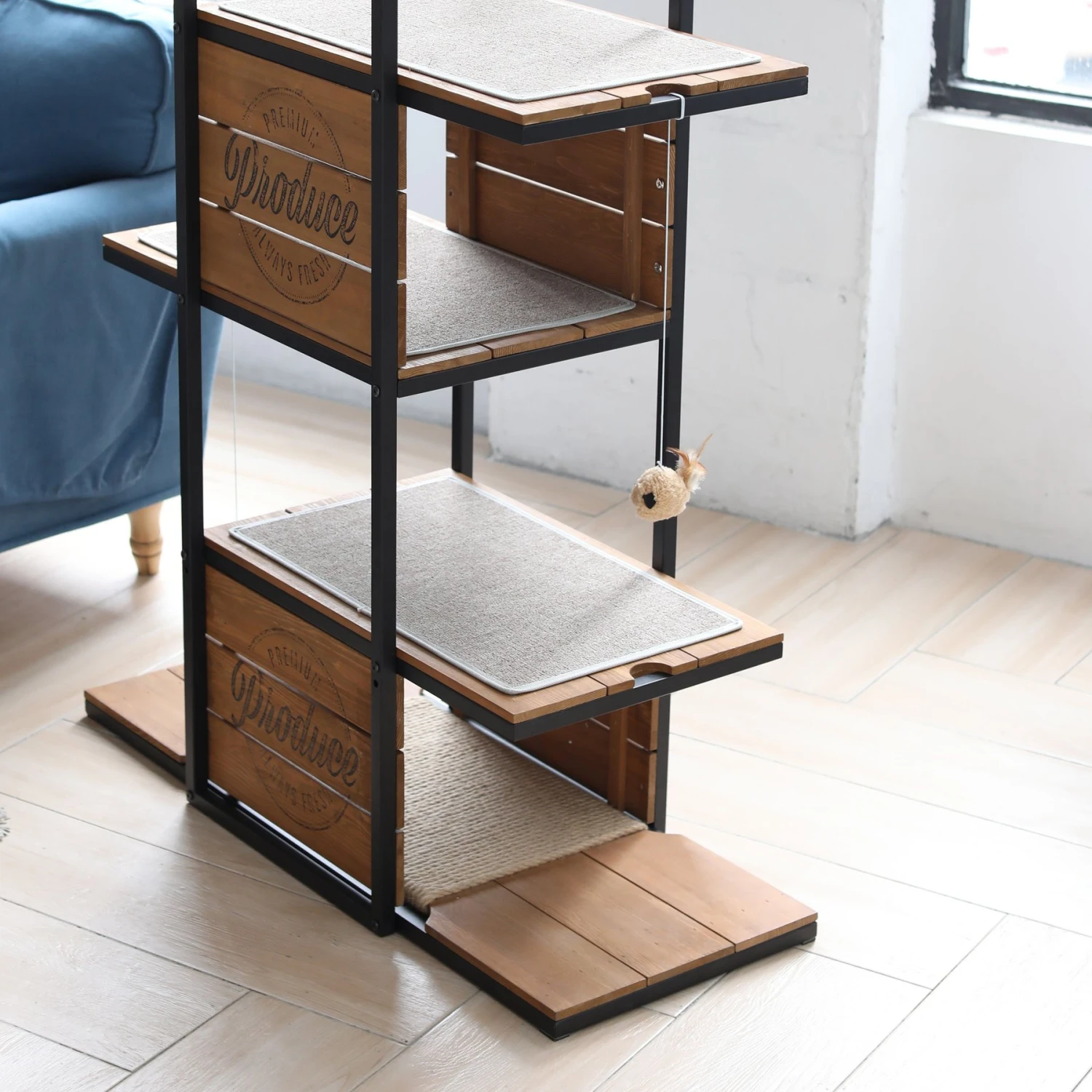 ZooVilla Country Crate Cat Tree, Brown 4 ZooVilla Country Crate Cat Tree, Brown - Image 2