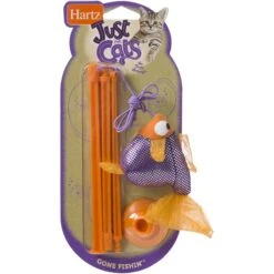 Hartz Just For Cats Gone Fishin' Cat Wand Toy With Catnip, Color Varies