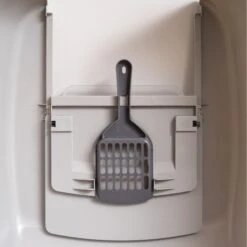 IRIS USA Enclosed Cat Litter Box With Front Door Flap & Scoop, Gray, Jumbo 16 IRIS USA Enclosed Cat Litter Box With Front Door Flap & Scoop, Gray, Jumbo -Cat Supplies 846614 PT5. AC SS1800 V1683835905