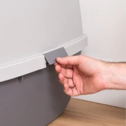 IRIS USA Enclosed Cat Litter Box With Front Door Flap & Scoop, Gray, Jumbo 17 IRIS USA Enclosed Cat Litter Box With Front Door Flap & Scoop, Gray, Jumbo -Cat Supplies 846614 PT6. AC SS1800 V1683836176