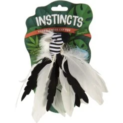 SmartyKat Instincts Zingy Zebra Feathered Toss & Chase With HappyNip Silvervine & Catnip Cat Toy -Cat Supplies 847318 PT1. AC SS1800 V1683729214