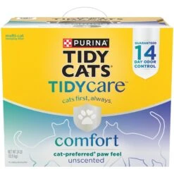 Tidy Cats Tidy Care Comfort Odor Control Low Dust Formula Clumping Clay Cat Litter, 24-lb Box