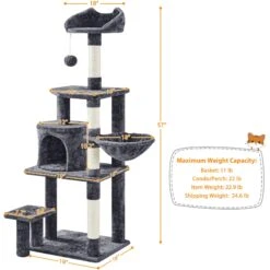 Yaheetech 57-in Cat Tree For Indoor Cats -Cat Supplies 871742 PT3. AC SS1800 V1686249553