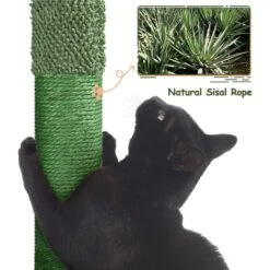 Yaheetech 54.5-in Cactus Cat Tree, Medium, Green & Brown -Cat Supplies 871870 PT6. AC SS1800 V1688738706