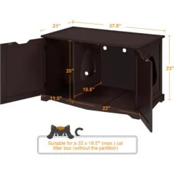 Yaheetech Cat Litter Box Enclosure -Cat Supplies 871886 PT2. AC SS1800 V1686246229