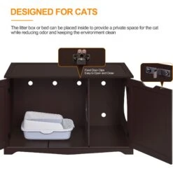 Yaheetech Cat Litter Box Enclosure -Cat Supplies 871886 PT5. AC SS1800 V1686250300
