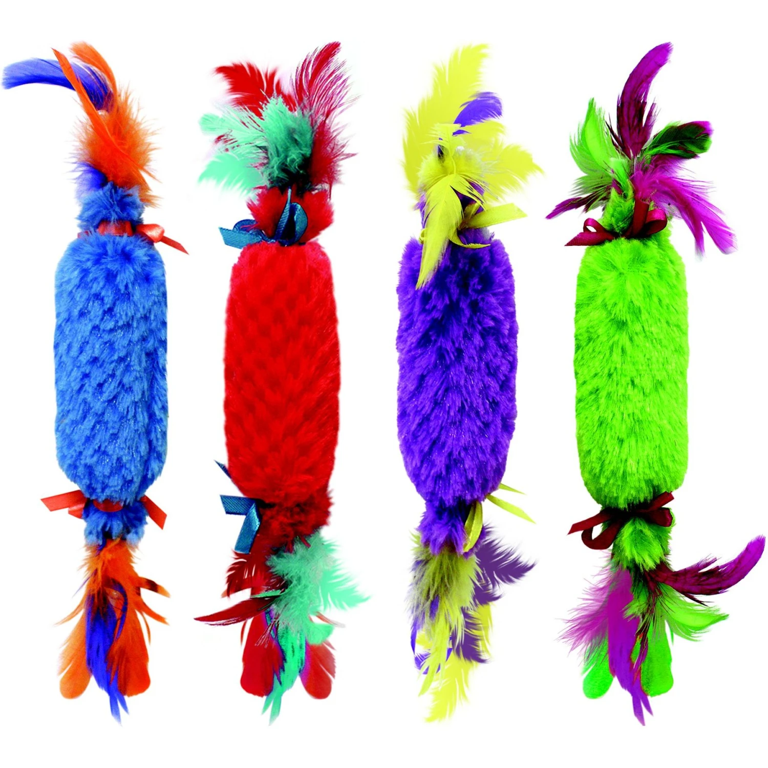 Multipet Katz Kuddlerz Plush Cat Toy, Assorted Colors 3 Multipet Katz Kuddlerz Plush Cat Toy, Assorted Colors