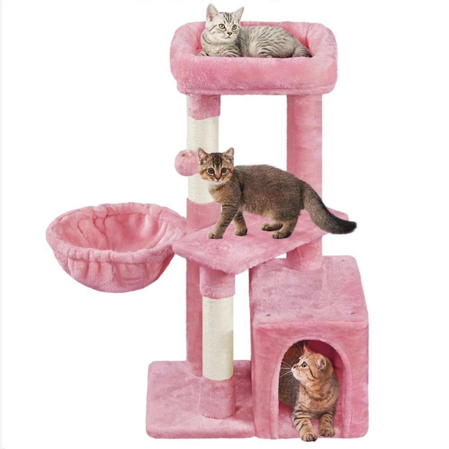 Yaheetech 34.5-in Plush Cover Cat Tree 4 Yaheetech 34.5-in Plush Cover Cat Tree - Image 2