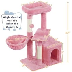Yaheetech 34.5-in Plush Cover Cat Tree 13 Yaheetech 34.5-in Plush Cover Cat Tree -Cat Supplies 899542 PT2. AC SS1800 V1692300025