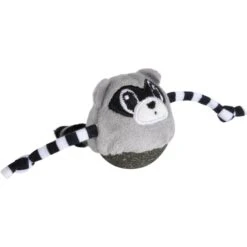 Quirky Kitty Rolly Raccoon Catnip Bobbler Cat Toy