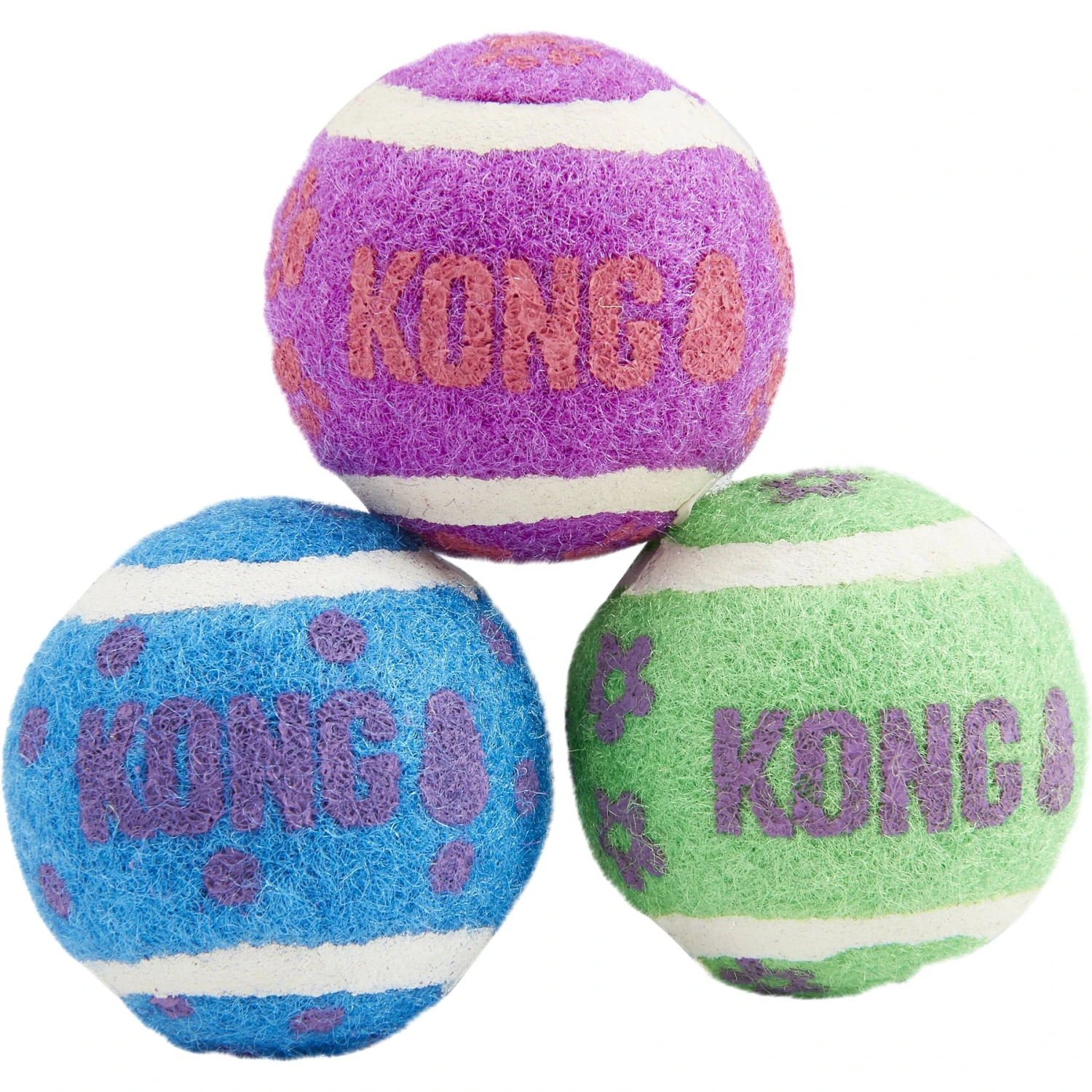 KONG Tennis Balls With Bells Cat Toy 4 KONG Tennis Balls With Bells Cat Toy - Image 2