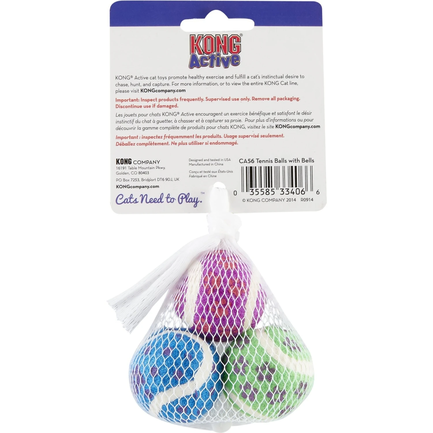 KONG Tennis Balls With Bells Cat Toy 9 KONG Tennis Balls With Bells Cat Toy - Image 7