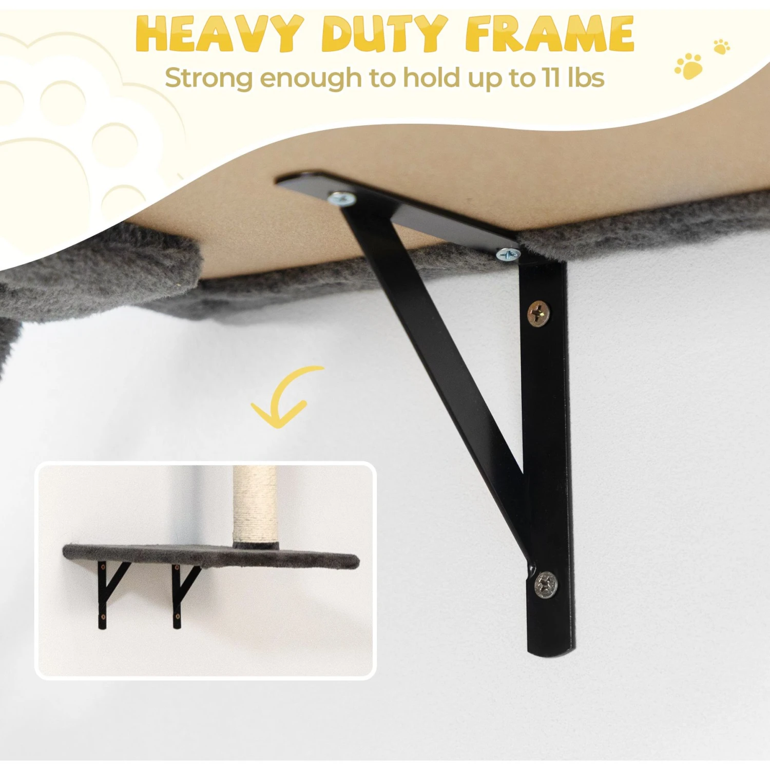 Coziwow Wall Mounted Cat Shelves 9 Coziwow Wall Mounted Cat Shelves - Image 7