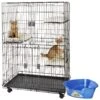 Frisco Collapsible Wire Cat Cage Playpen & Van Ness High Side Corner Cat Litter Pan, Blue 2 Frisco Collapsible Wire Cat Cage Playpen & Van Ness High Side Corner Cat Litter Pan, Blue -Cat Supplies 933382 MAIN. AC SS1800 V1692304957
