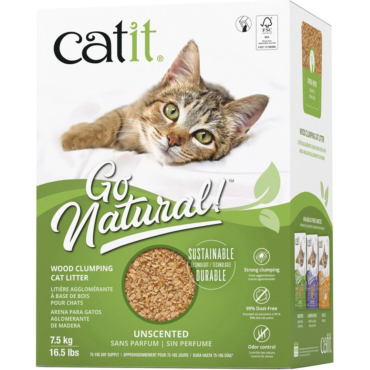 Catit Natural Wood Clumping Cat Litter 3 Catit Natural Wood Clumping Cat Litter
