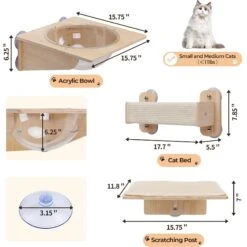 Coziwow 3 Pieces Wall Mounted Cat Perch Set -Cat Supplies 941694 PT3. AC SS1800 V1700859193