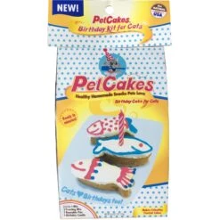 Goody Box Birthday Cat Toys, Treats & Collar & PetCakes Turkey Flavor Microwavable Birthday Cake Mix Kit With Fish Shaped Pan Cat Treats, 5-oz Bag -Cat Supplies 947294 PT5. AC SS1800 V1693600215