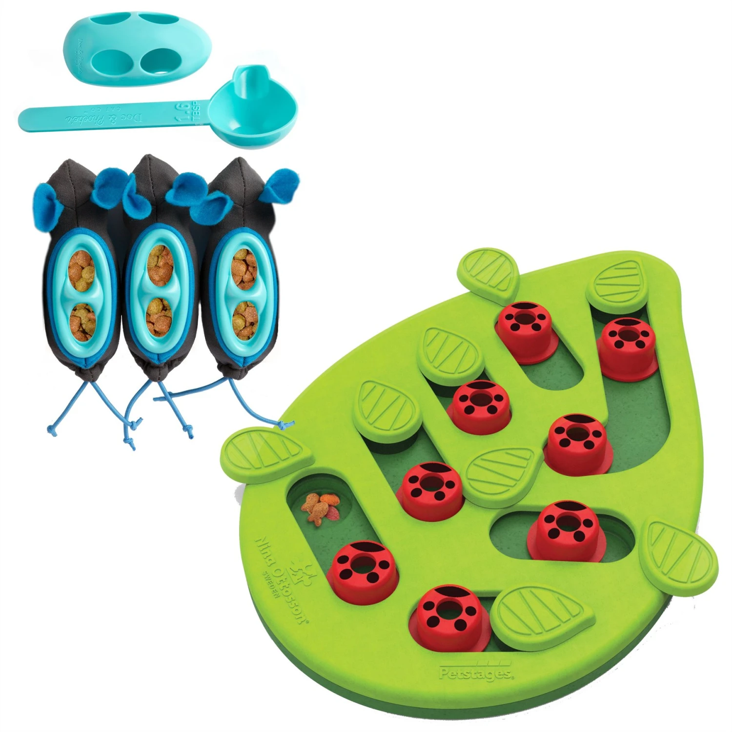 Nina Ottosson By Outward Hound Buggin' Out Puzzle & Play Cat Toy & Doc & Phoebe's Cat Co. Indoor Hunting Cat Feeder Kit 3 Nina Ottosson By Outward Hound Buggin' Out Puzzle & Play Cat Toy & Doc & Phoebe's Cat Co. Indoor Hunting Cat Feeder Kit