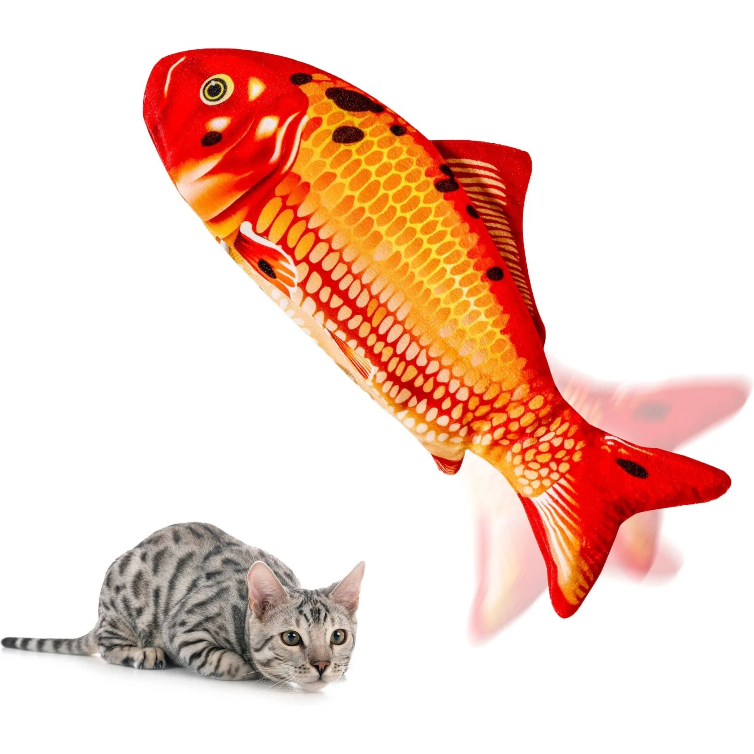 Pet Fit For Life Floppy Fish Cat Toy, Multicolor, Medium, 2 Count 4 Pet Fit For Life Floppy Fish Cat Toy, Multicolor, Medium, 2 Count - Image 2