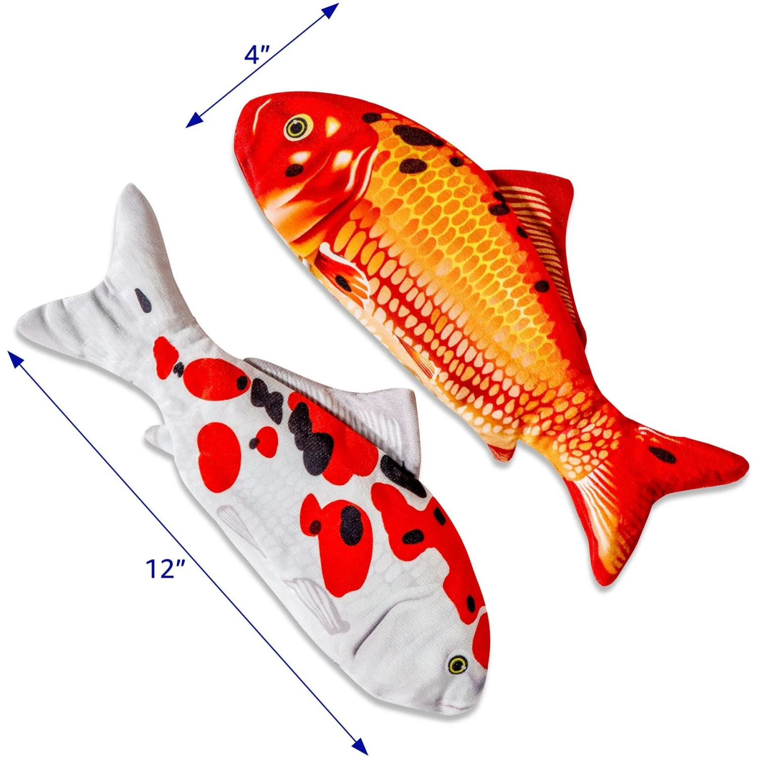 Pet Fit For Life Floppy Fish Cat Toy, Multicolor, Medium, 2 Count 5 Pet Fit For Life Floppy Fish Cat Toy, Multicolor, Medium, 2 Count - Image 3